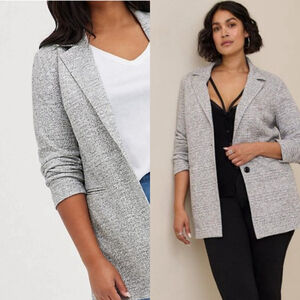 Torrid Textured Longline boyfriend Business Blazer